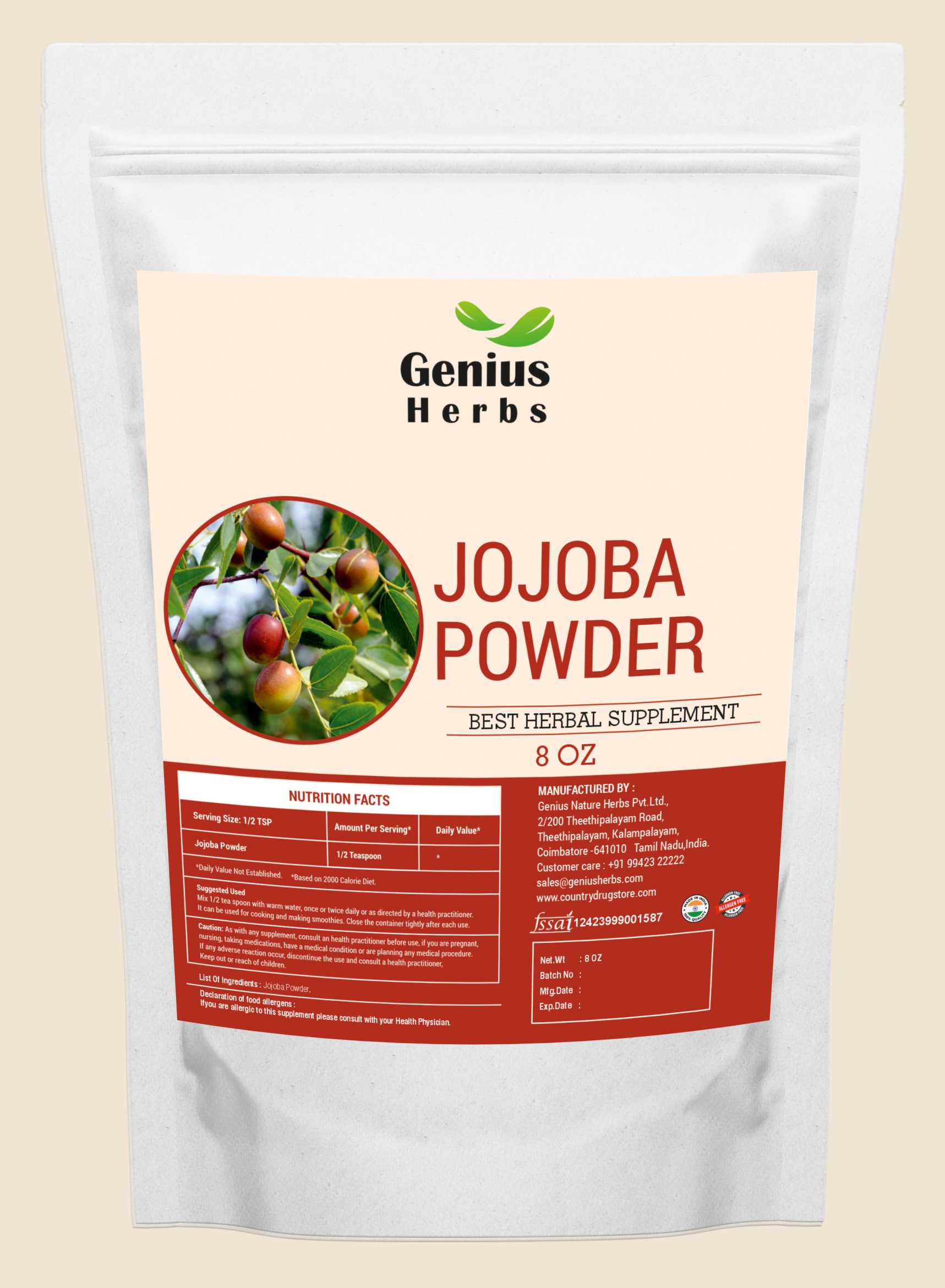 Jojoba Powder Wholesale Manufacturer & Supplier in India